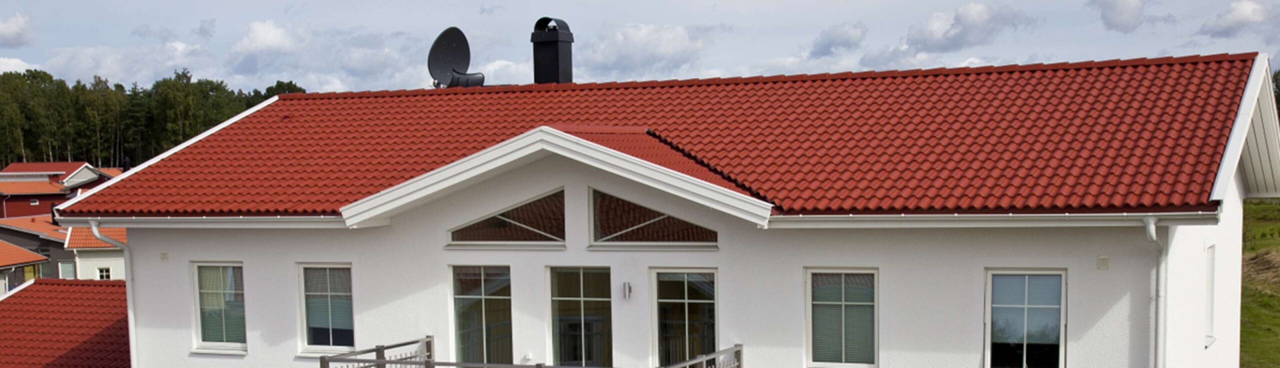 Takpanna betong Bender Palema 2-kupig Candor tegelröd, 8,9 st/m2