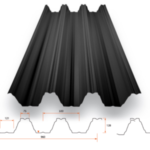 Självbärande takplåt TP 127Y – Stark högprofil för krävande byggnationer