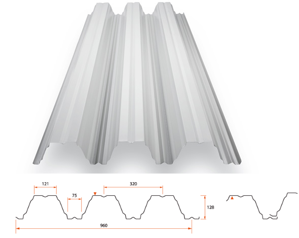 Självbärande takplåt TP 127I Innertak & Entresol – Stark högprofil för krävande byggnationer